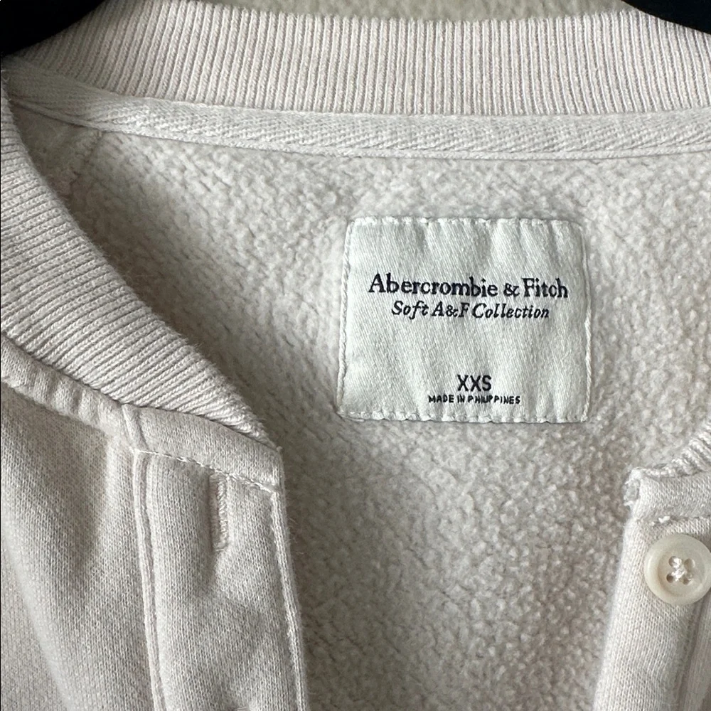 A&F Essential Sunday Henley Crew sweatshirt size XXS - Picture 4 of 6